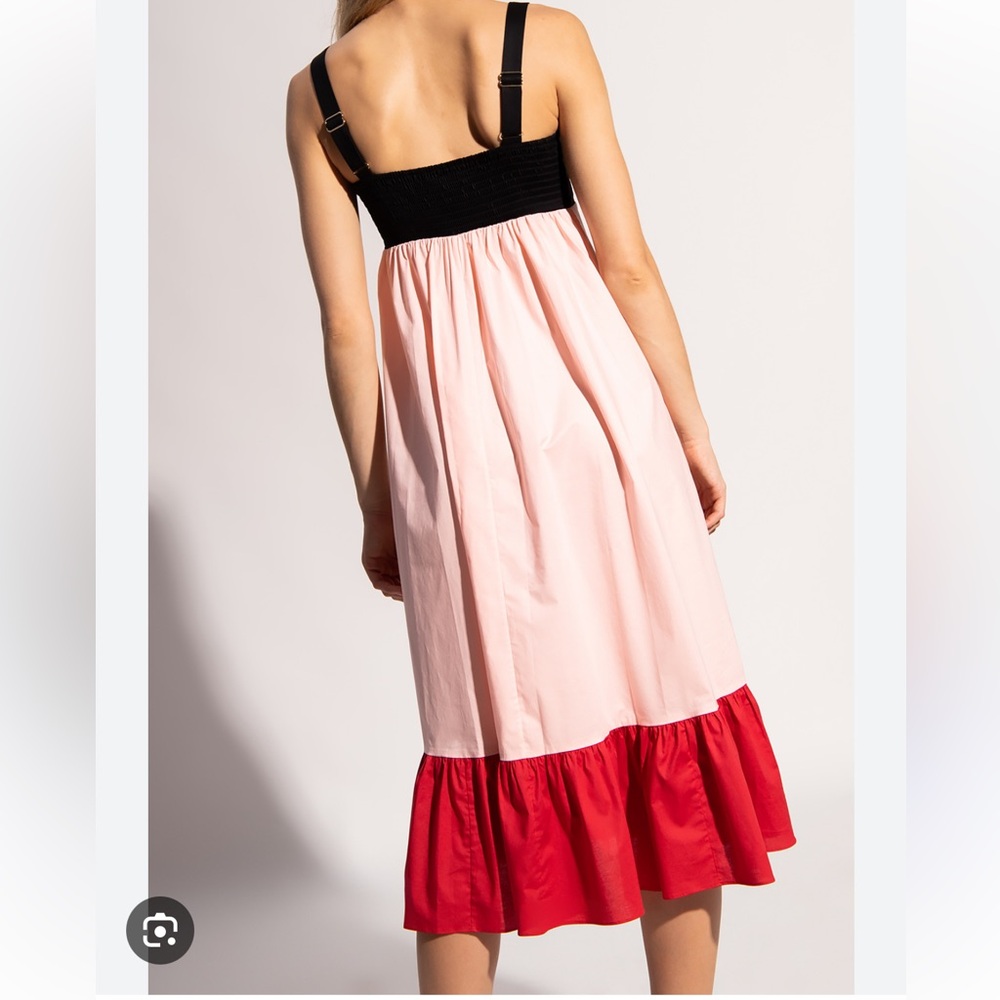 Kate Spade New York Colorblock Al Fresco Midi Dress Pink Sunlit; Size Medium - Picture 5 of 9
